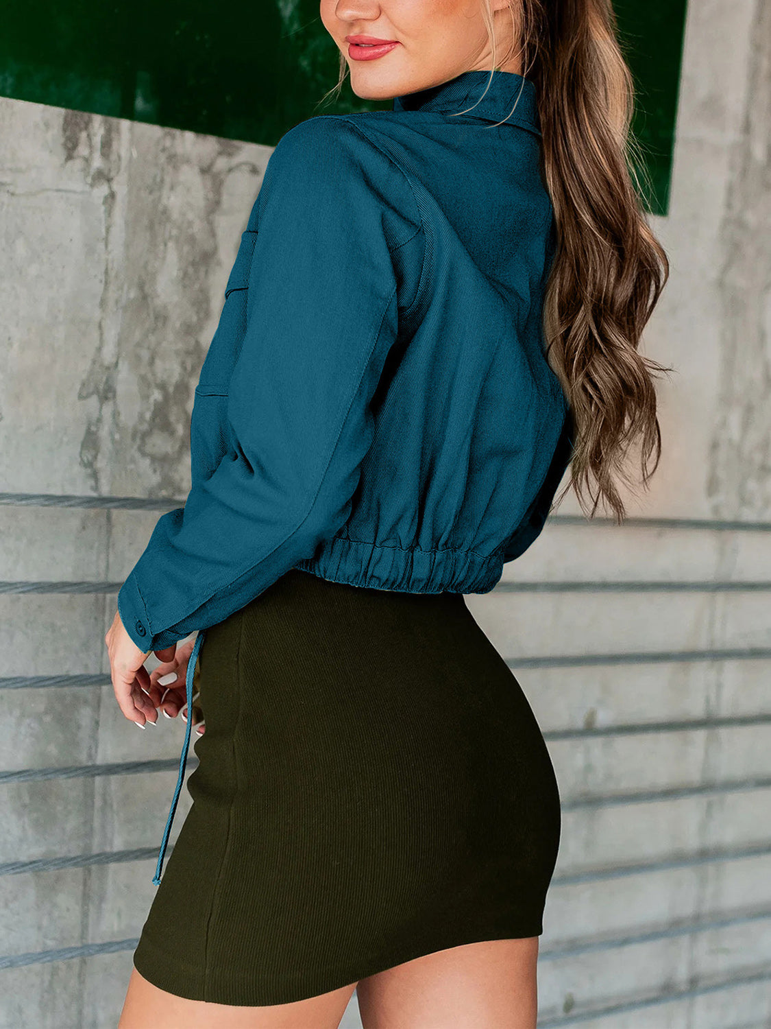 Cropped Long Sleeve Jacket