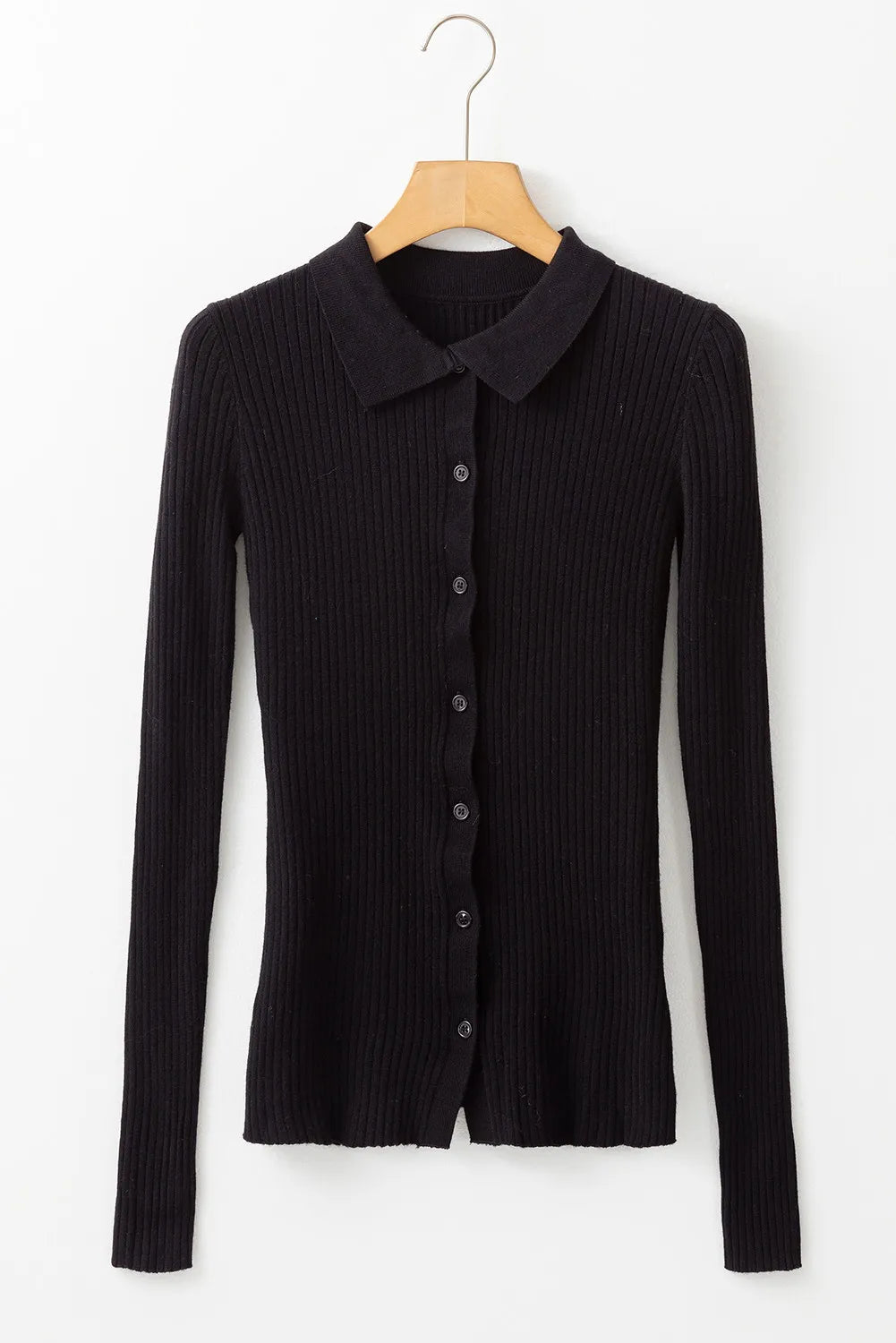Button Up Collared Neck Top