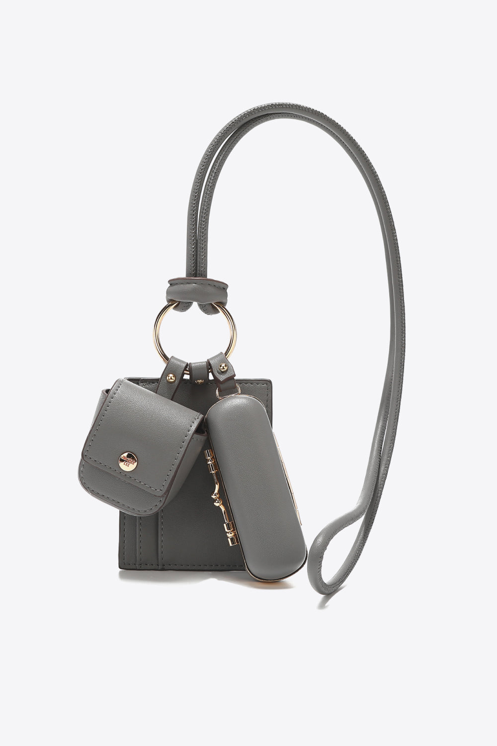 Nicole Lee Vegan Leather 3-Piece Lanyard Set