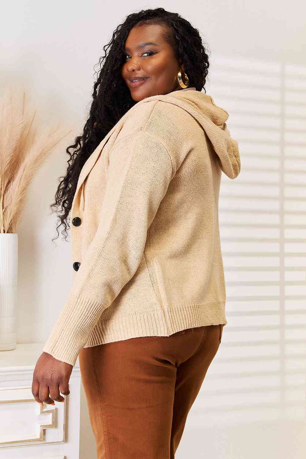 Woven Right Long Sleeve Hooded Sweater