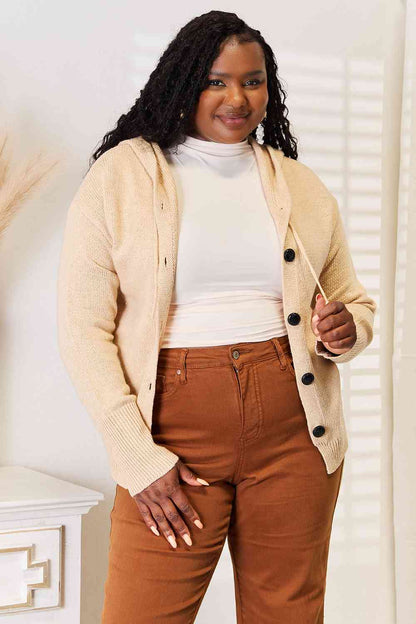Woven Right Long Sleeve Hooded Sweater